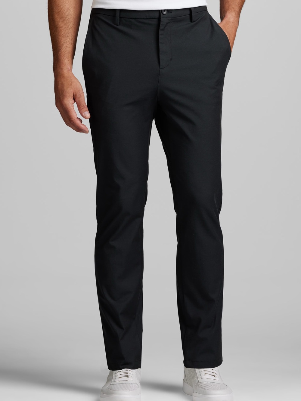 Banana Republic Men's Black Flat-Front Dress Pants
